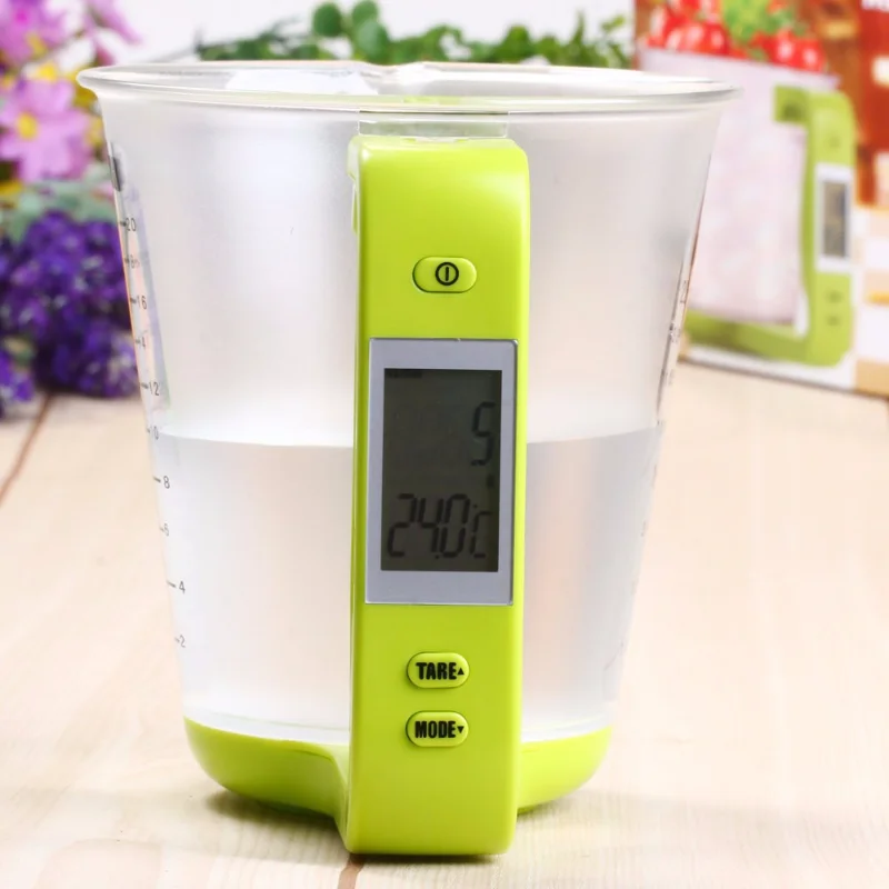 

Large Capacity Electronic Measuring Cup Kitchen Scales Digital Beaker Libra Scale with LCD Display Temperature Measurement Cups