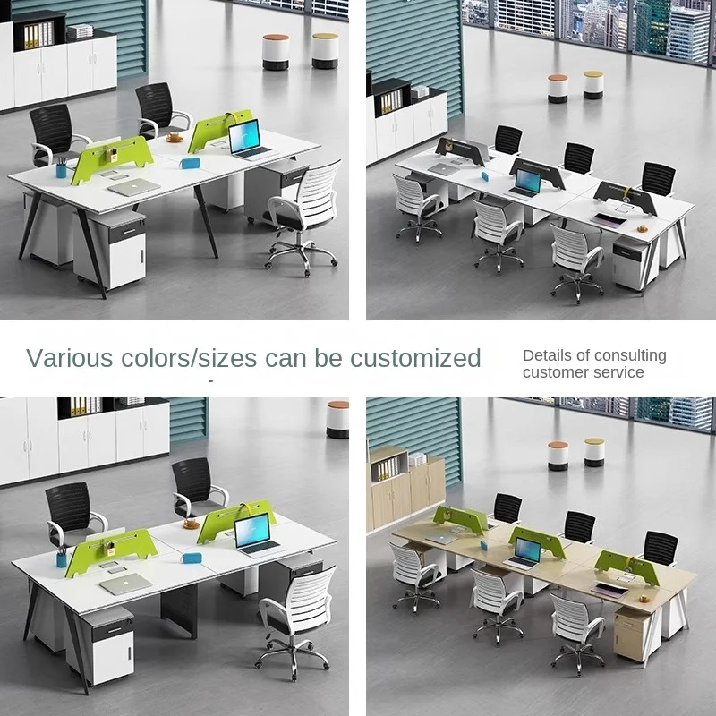 Modulare Einfache Moderne 4-Personen-Bildschirmstation Rosenomöbel Teakholz Staff Finance Desk Für Den Home Office-Einsatz (art.: 3920d09ebeeb6) - 3920d09ebeeb6