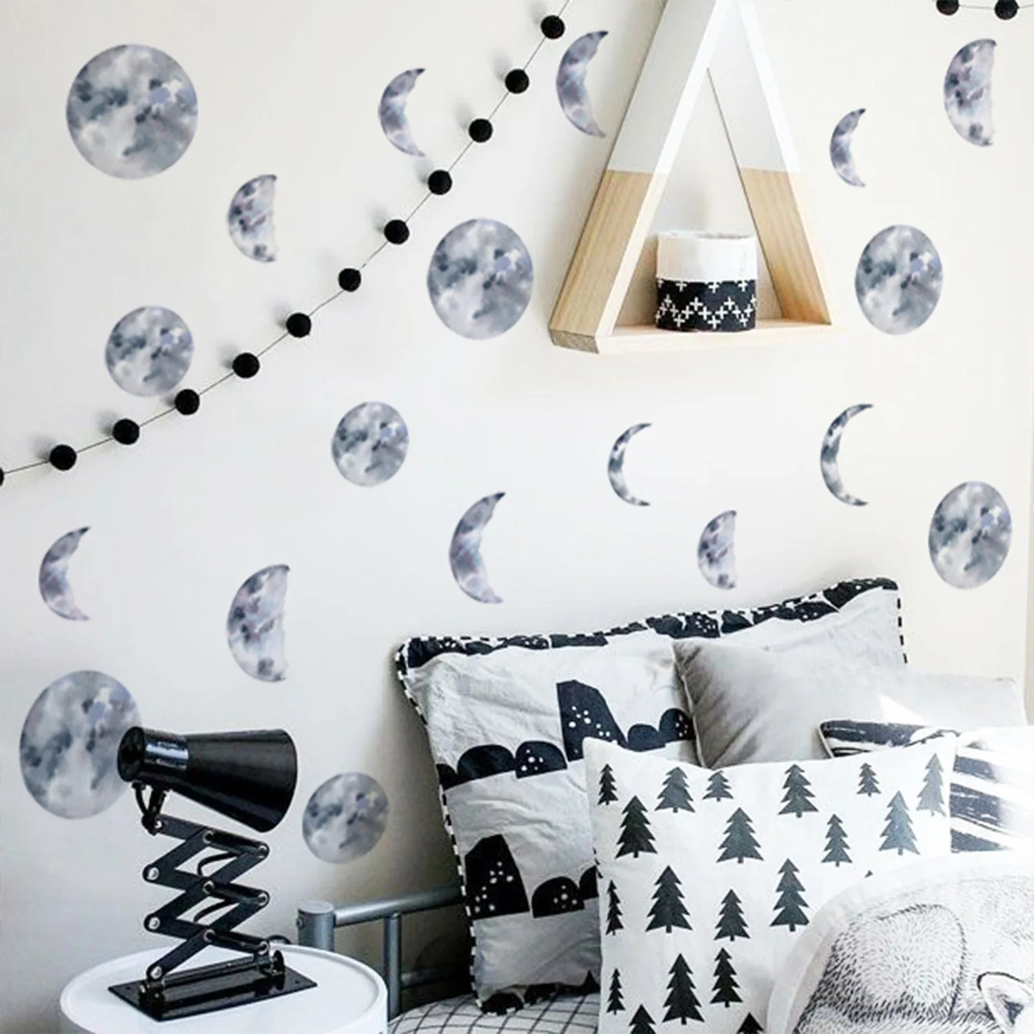

Декоративные наклейки на стену, наклейки для обновления комнаты мальчика, с полумесяцем, подходят для спальни, детской комнаты, домашние на...