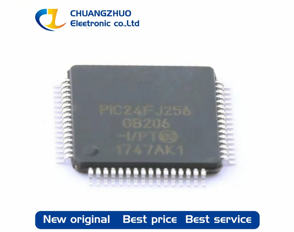 

1Pcs New original PIC24FJ256GB206-I/PT 32MHz 52 256KB TQFP-64(10x10) Microcontroller Units
