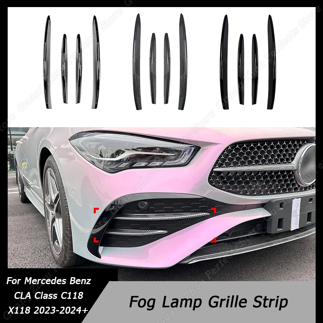 Передние противотуманные фары для Mercedes Benz CLA Class C118 X118 2023-2024 + AMG Facelift полоса