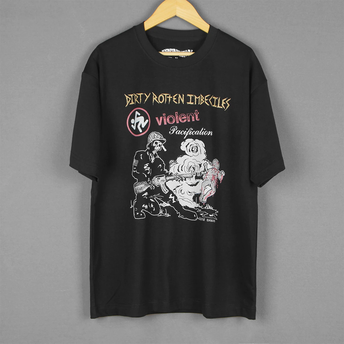 Фото Д.Р.И. Футболка Д.Р.И. Dirty Rotten Imbeciles Crossover Thrash Hardcore Punk Band Cryptic Slaughter Хлопковая рубашка с короткими рукавами №1