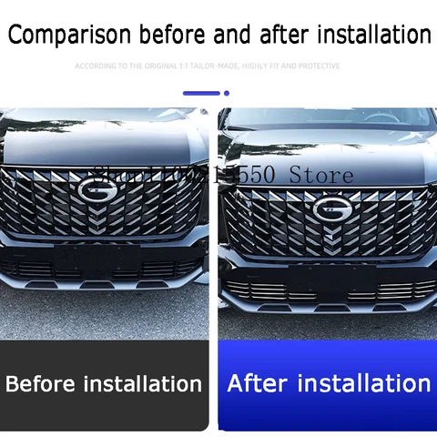 Автомобильная специальная для топливной версии, нижняя передняя решетка из нержавеющей стали, декоративная крышка средней сетки для Trumpchi GAC GS8 II 22-24