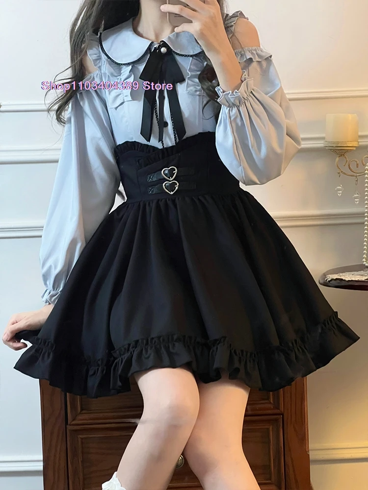 Женский костюм на Хэллоуин с открытыми плечами и юбкой