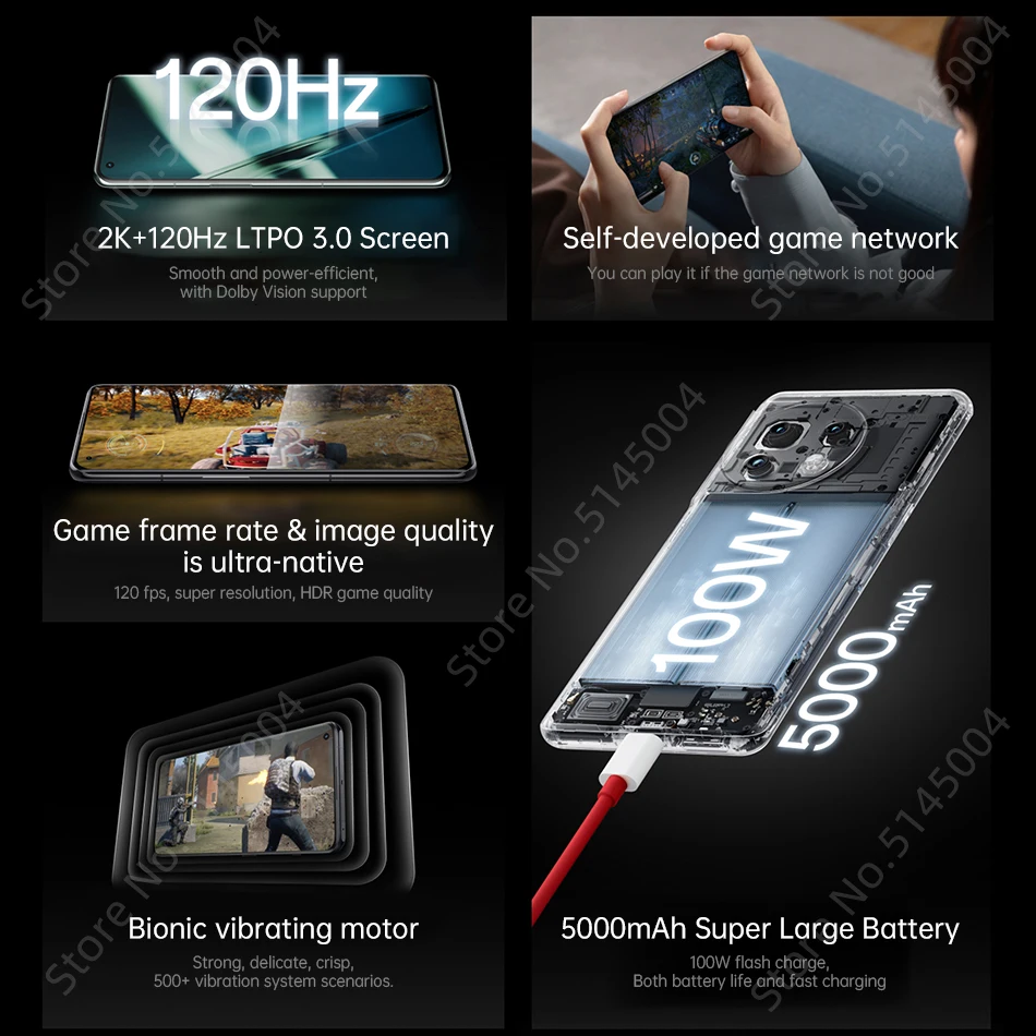 Global ROM Oneplus 11 12GB 256GB Snapdragon 8 Gen 2 Mobile Phone 6.7'' 120Hz 2K OLED Screen 50MP Triple Camera Smartphone 