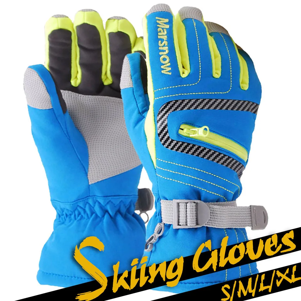 GOBYGO-guantes de esquí impermeables para hombre y mujer, manoplas cálidas para ciclismo, Hockey, deportes de invierno, esquí, Snowboard