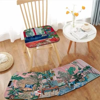 painting sofa cat plant european fabric cushion non slip living room sofa decor students stool tatami office buttocks pad