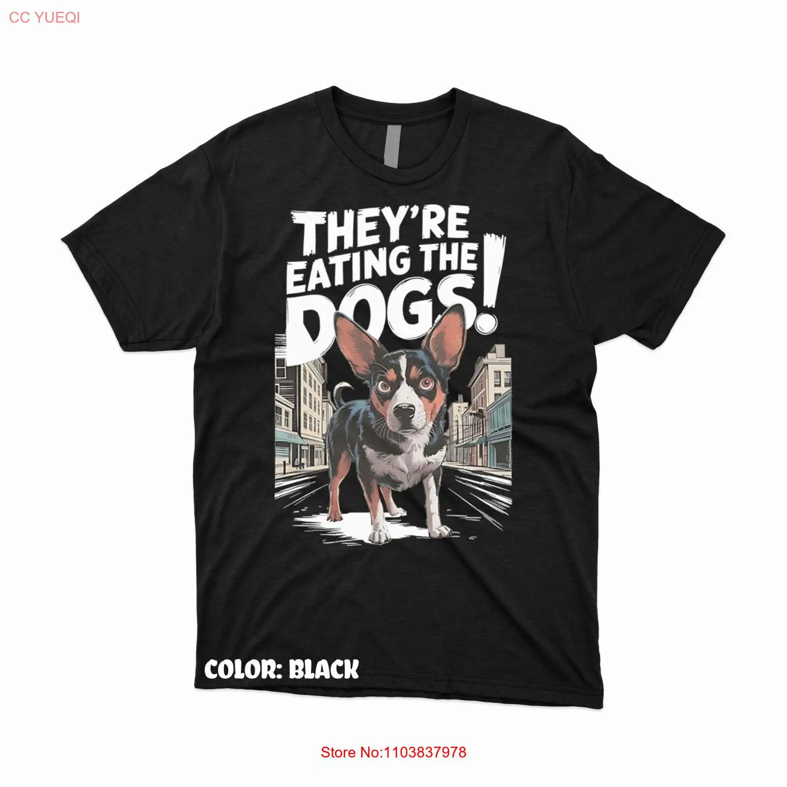 Забавная футболка с надписью они едят собак