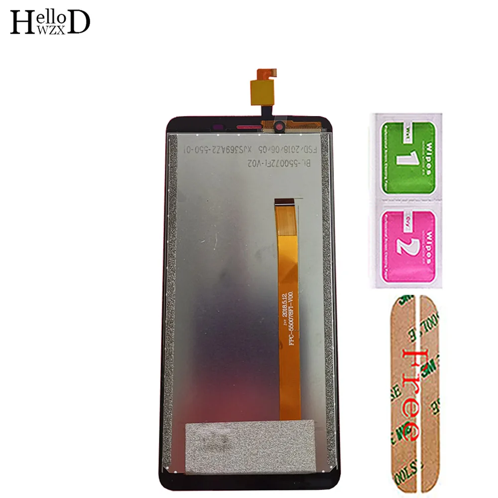 mobile lcd display for highscreen wallet lcd display touch screen digitizer glass panel repair 5 5 cell phone tools 3m glue free global shipping