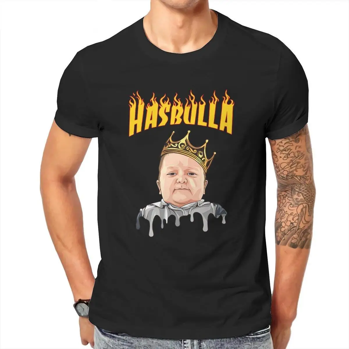 

Men T-Shirts King Hasbulla Magomedov Casual Cotton Tees Short Sleeve T Shirt Round Collar Clothes Original