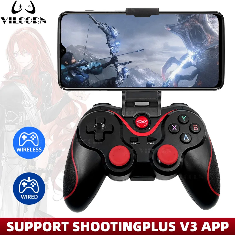 Android Mobile Gamepad X3 Беспроводной Игровой Контроллер Для ПК PS3/PS4/Switch iOS Поддержка