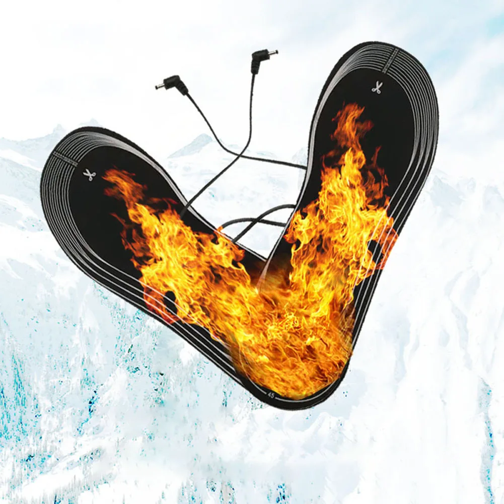

USB Heated Shoe Insoles Electric Foot Warming Pad Feet Warmer Sock Pad Mat Winter Outdoor Sports Heating Winter Trimmable