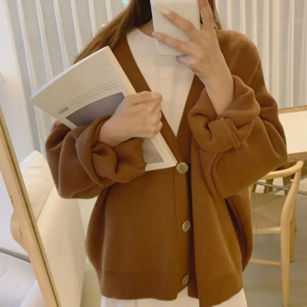 

Зимнее пальто оверсайз, универсальное, устойчивое к холоду, однотонное, теплое вязаное пальто, свитер, пальто для дома