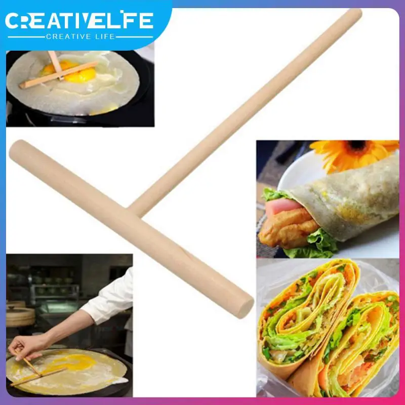 

1 Pcs Wood Crepe Maker Pancake Batter Wooden Spreader Stick Home Kitchen Gadgets DIY Baking Cooking Cake Tools Kitchen Cooking