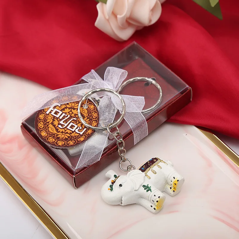 

200pcs Good Luck Elephant Keyring Baby Shower Kids Keychain Event Giveways Birhtday Gifts Anniversary Keepsake Wedding Favors