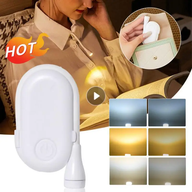 

1/2PCS Book Light Mini Led Flexible Night Lights Clip-On Desk Lighting Reading Lamp For Travel Bedroom Flexible USB LED Lamps