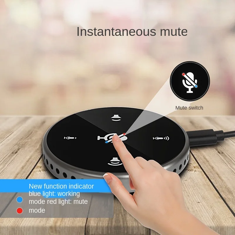 

Omnidirectional USB Computer Microphone Conference Gaming Notebook Interface Condenser Microphone Built-in Speaker