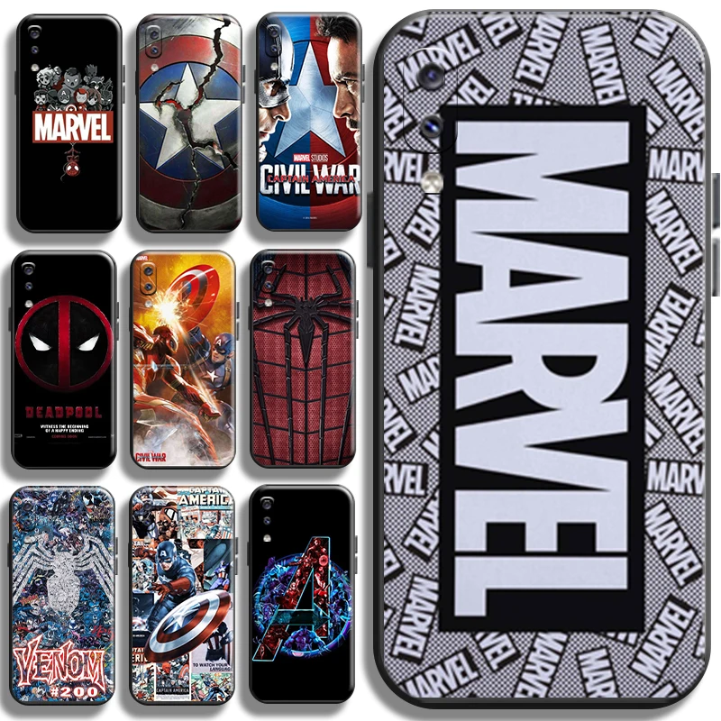 

Marvel Avenger Logo For Samsung Galaxy A20 A20S Phone Case Soft Black Carcasa Liquid Silicon Full Protection Shockproof Back