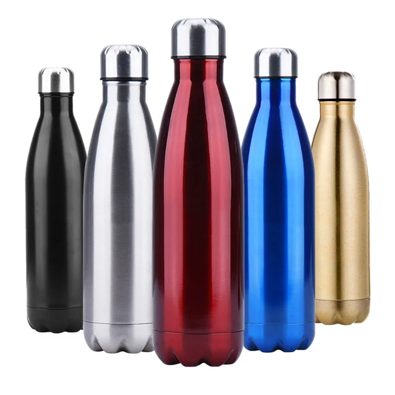 

500ml Stainless Steel Sports Thermos Double Wall Vacuum Flask Thermal Mug Leakproof Portable Insulated Fitness Thermos Bottle