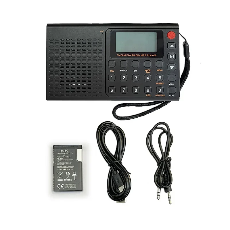 Многодиапазонное радио Bluetooth FM AM SW Портативные карманные радиоприемники MP3