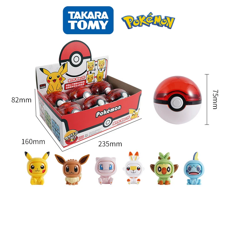 

NEW 2022 Poke Ball Face-changing Pokemon Pikachu Figures Toys Doll Pocket Monsters Action Figure Toy Gift Kid Boys Girls Set