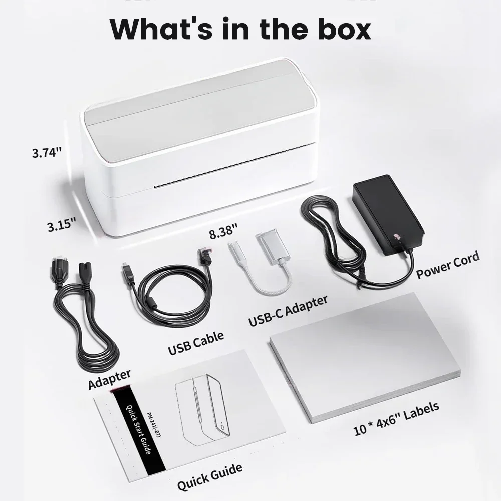 Термопринтер этикеток 4x6 дюймов универсальная адресная бумага для доставки