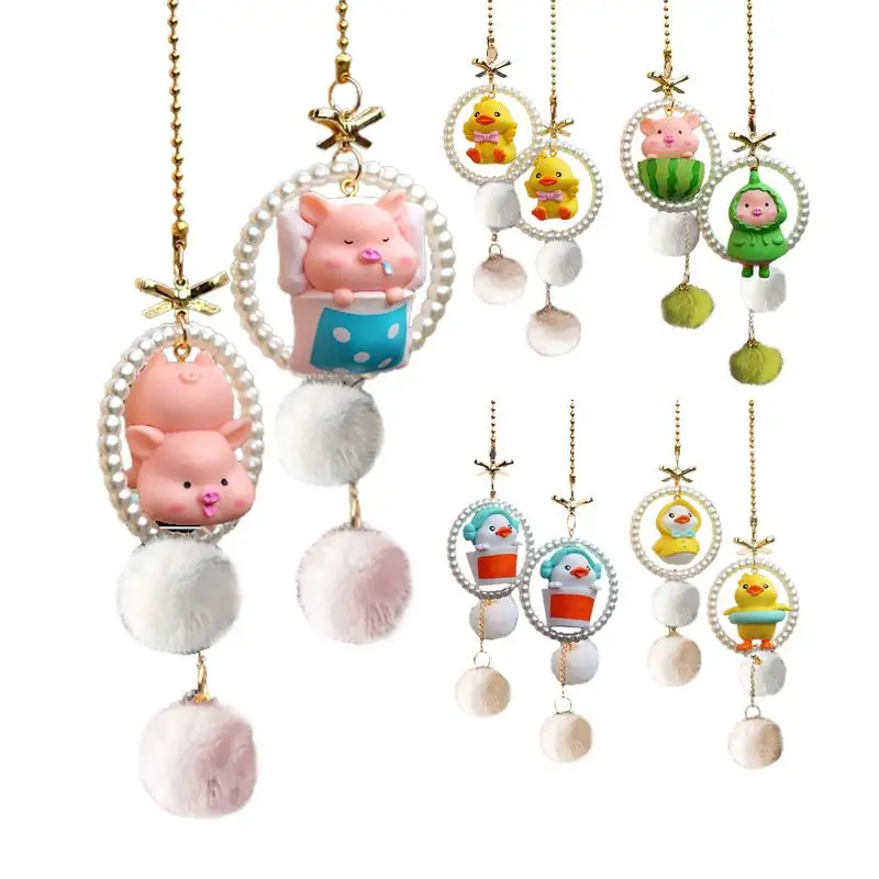 Автомобильное очарование для зеркала заднего вида красочные качели Декор