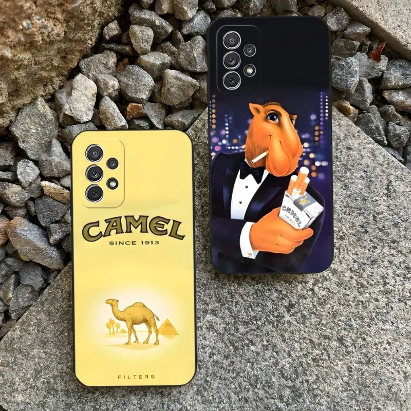 

Cigarette Brand Camel Phone Case For Sumsung S23 S22 S21 Plus Ultra A13 A23 A33 A53 A52 A51 A22 A30 A32 A50 Black Soft Cover