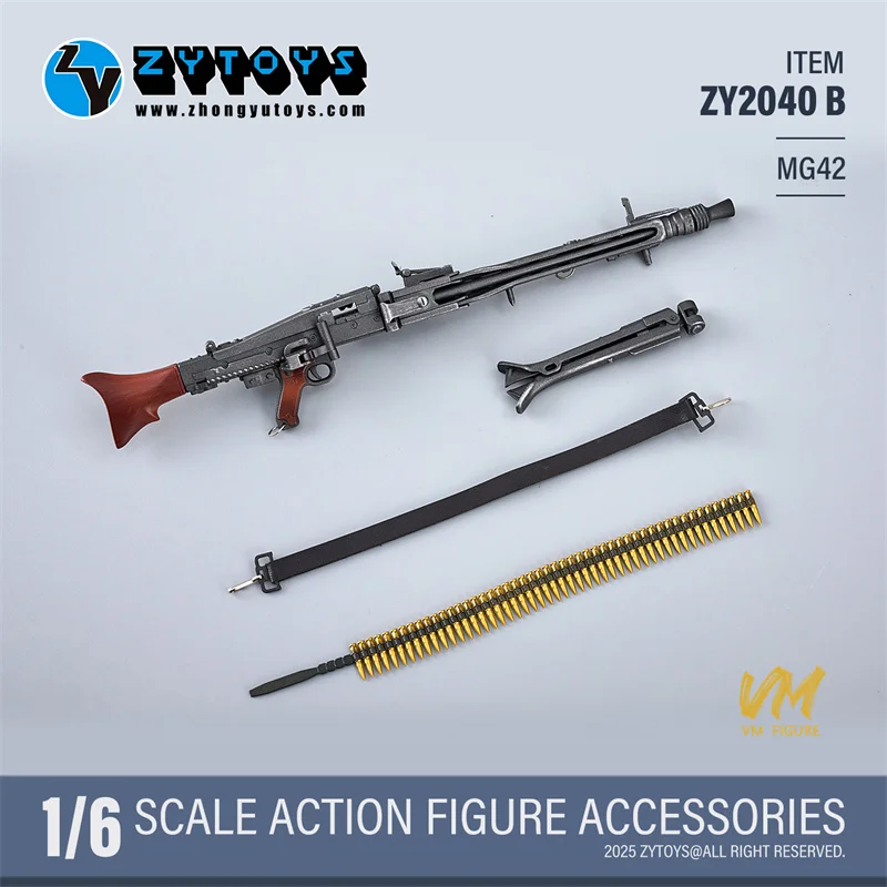 Фото ZY2040 ZYTOYS 1/6 MG42 Универсальная модель пулемета Солдатская сцена Реквизит Модель пистолета Аксессуар Подходит для 12-дюймовой экшн-фигурки Игрушка для куклы №4