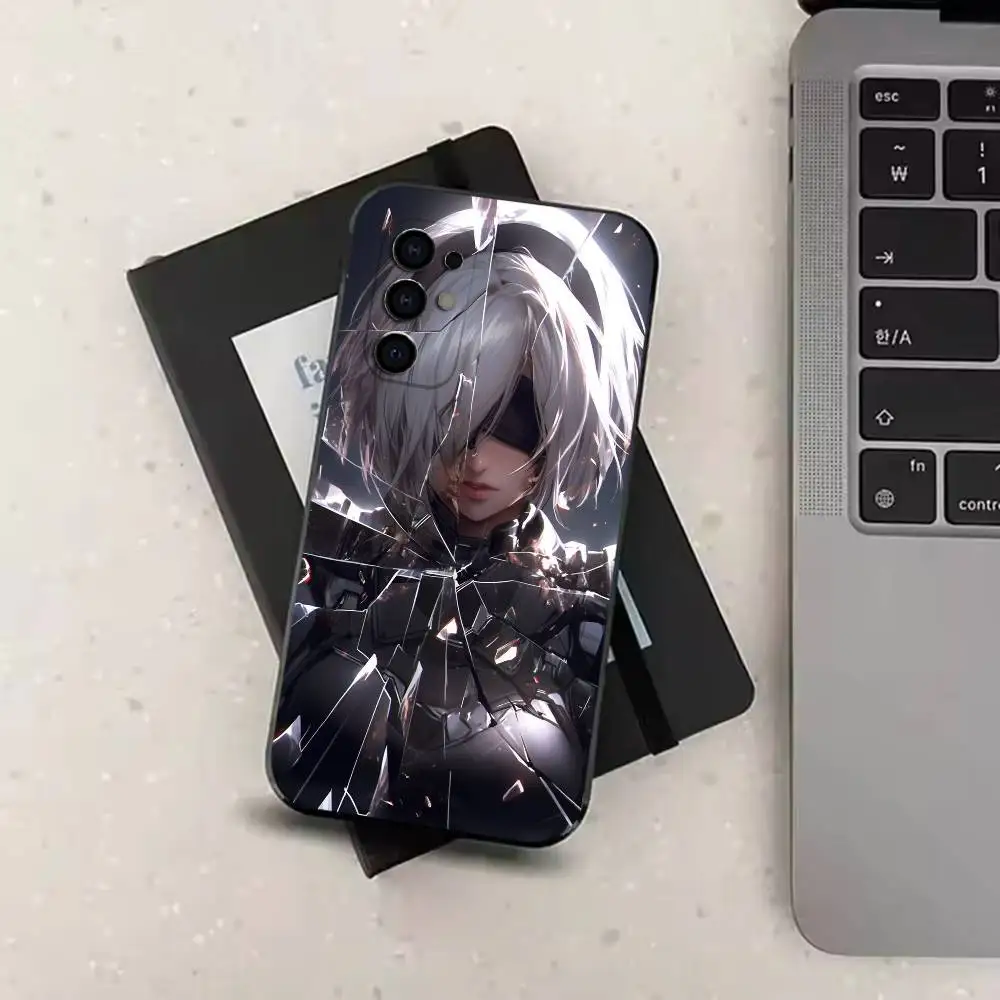 Фото Крутой чехол для телефона N-NieR Automata-os YoRHa 2B, мягкий, черный, для Samsung S24, S21, S22, S20, S23, S30, Ultra, S20, Plus. №4