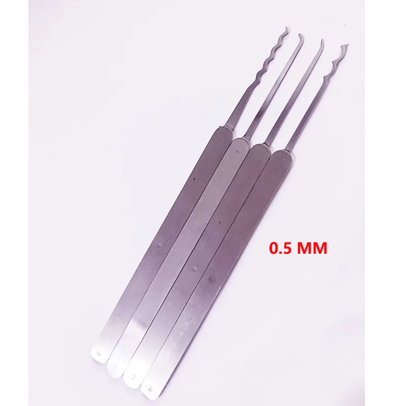 

Высокое качество, 4 шт., крючки, полированная нержавеющая сталь, инструмент для ремонта, толщина 0,5 мм, 0,6 мм, с 6 шт., натяжные слесарные инструменты