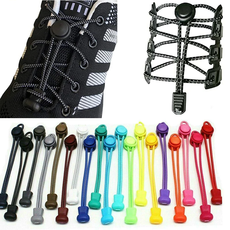 

100 см цветные эластичные шнурки для обуви без шнурков эластичные круглые шнурки для взрослых детей спортивные кроссовки эластичные шнурки