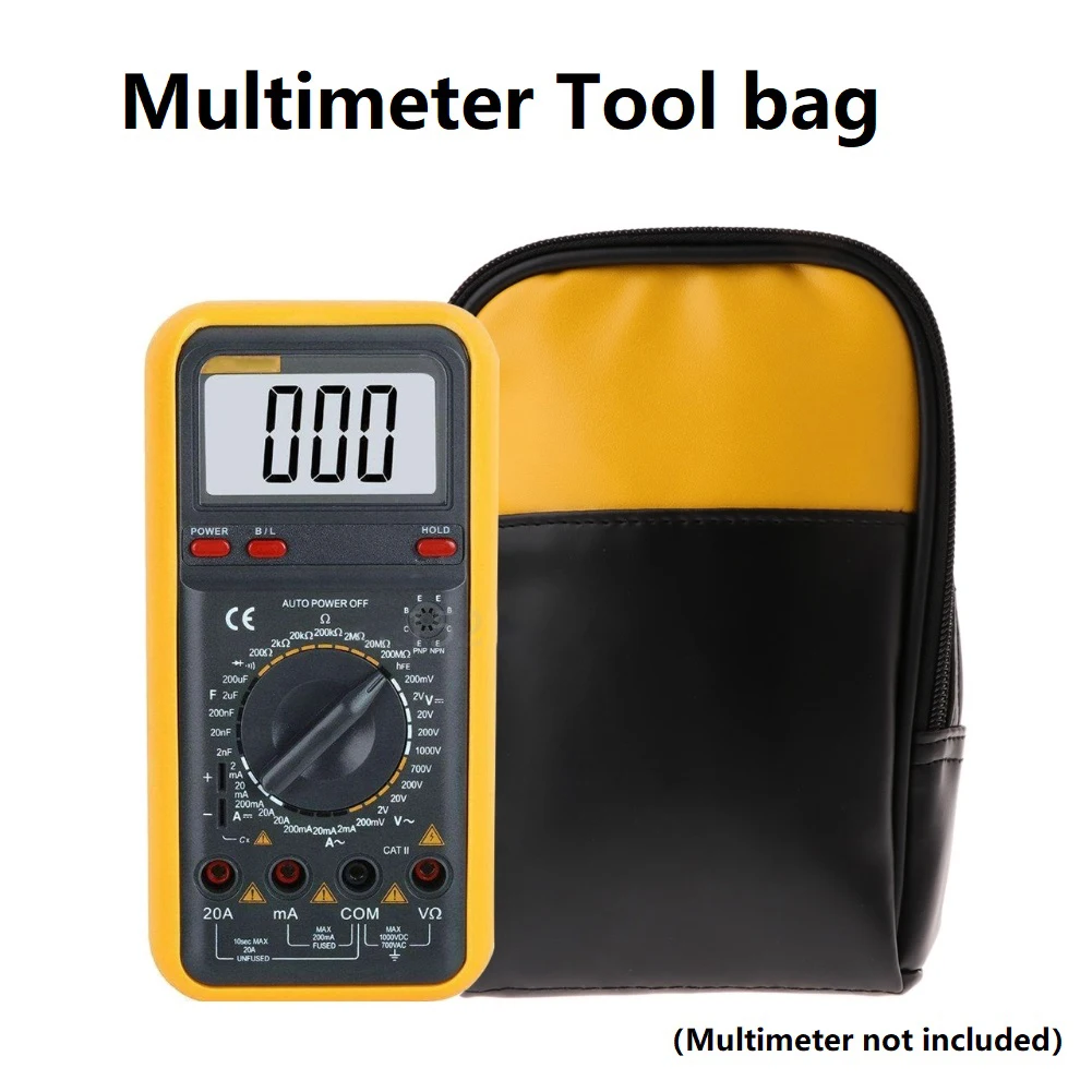 

Portable Multi-function Tool Bags Soft Case Carry Pouch For Handheld Digital Multimeter 15B 17B 18B Tool Accessories Bag