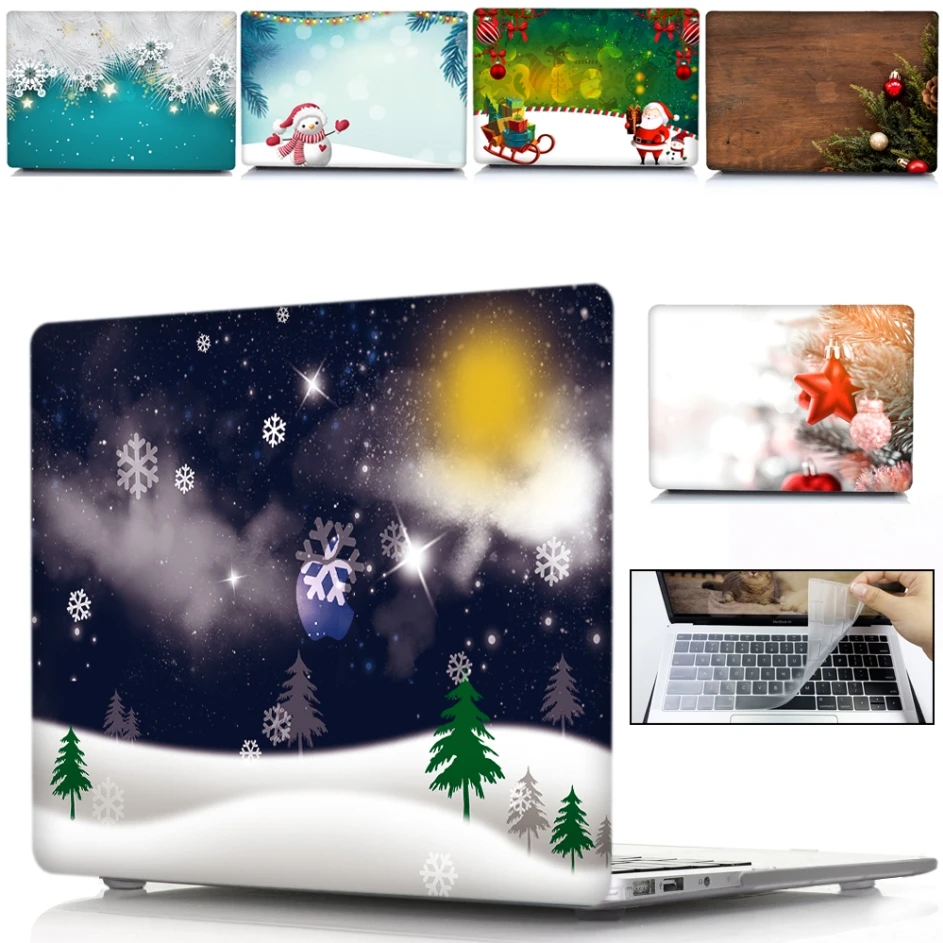 

Рождественский чехол для ноутбука Macbook Air 13 Чехол 2021 M1 чип для Macbook Pro 13 Чехол A2141 Pro Air 11 12 15 чехол для ноутбуков рукав