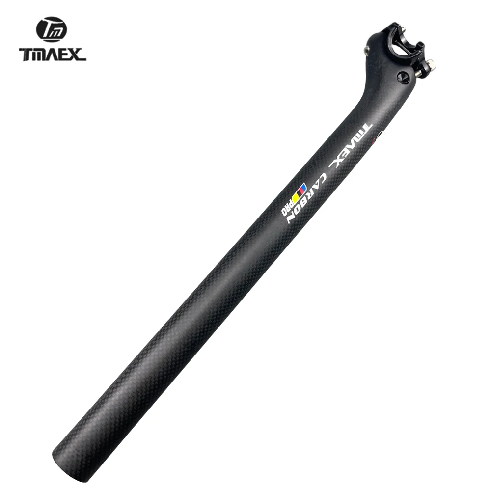 

TMAEX Carbon Seatpost Bicycle Full Carbon Fiber Seat Tube Road/MTB Bike Seat Post ultra light 27.2/30.8/31.6*350/400mm