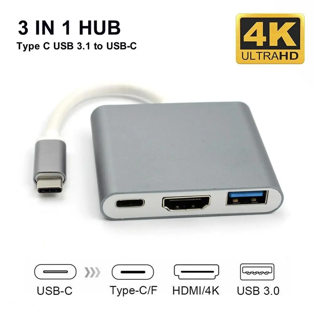 

Адаптер-конвертер USB 3. 0 Type-C в 4K UHD HDMI 3-в-1