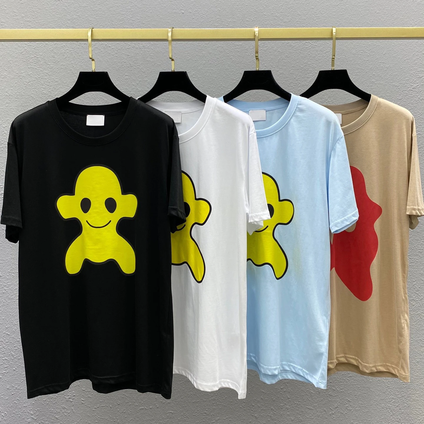 

Monster print men's and women's same short-sleeved T-shirt fashion all-match top 2022 new loose casual half-sleeve T-shirt