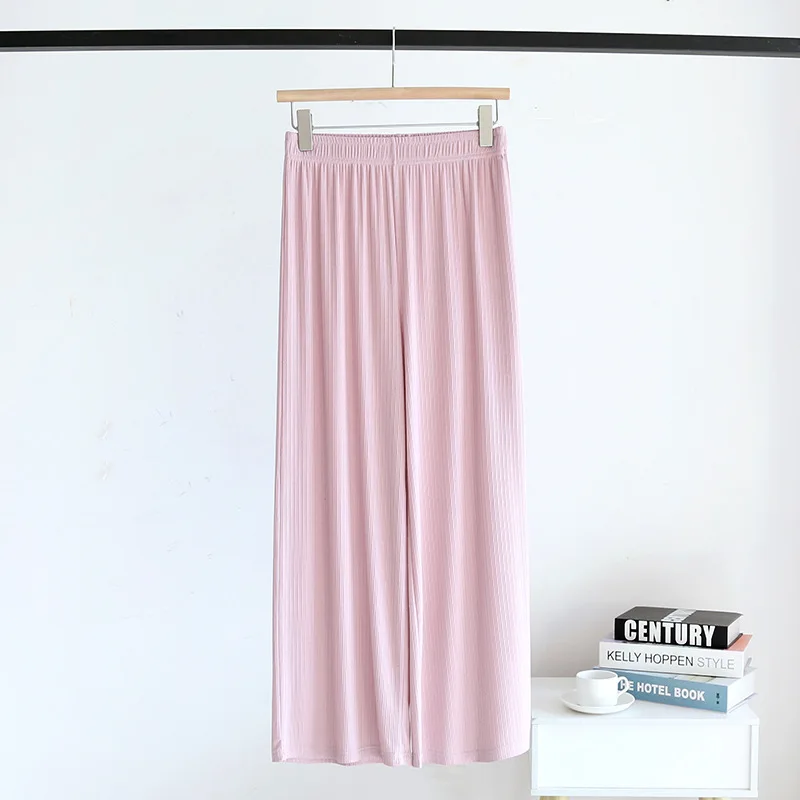 New Loose Women's Spring Summer Home Pants Strips Comfortable Sleepwear Modal Trousers Outside Wear Pajama Pant Sleep Pantalones