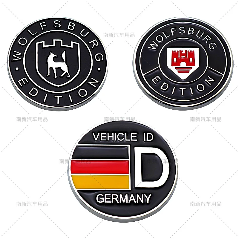 

3D Metal German Wolfsburg logo Car Trunk Logo Badge Emblem Decals Sticker For VW GTI Golf 2 3 4 5 6 7 MK2 MK3 MK4 MK5 MK6 MK7