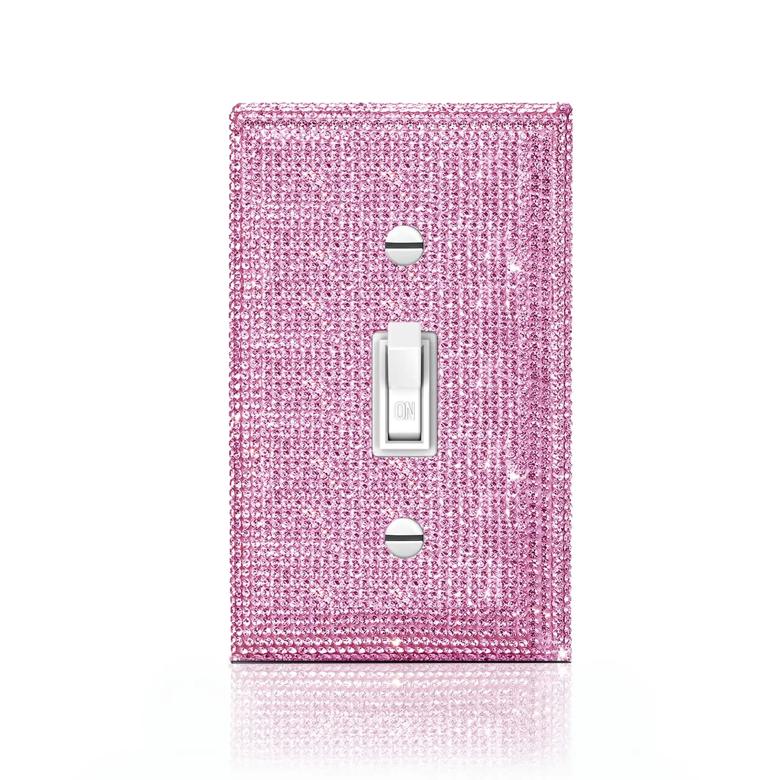

Home Decor Wall Plates Light Switch Cover Plate Decorative Wall Plate Toggle Switch 5 Pack Shiny pink Rhinestones Light Switch
