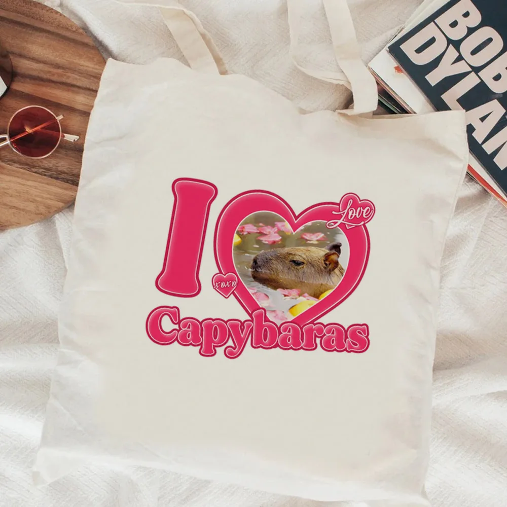 Сумка для покупок capyбара капибара Холщовая сумка из переработанного материала