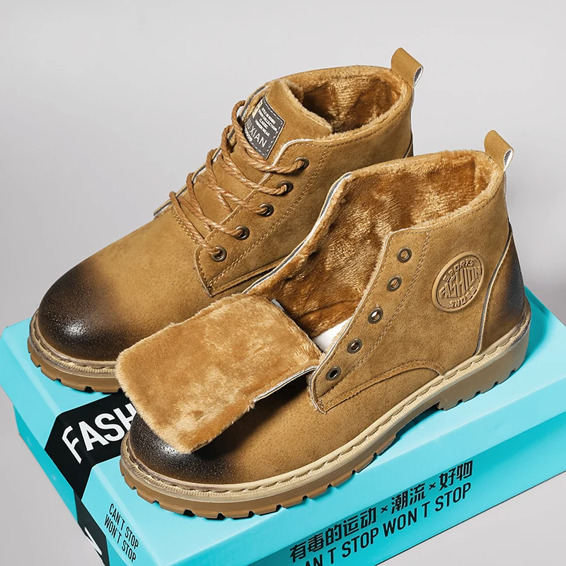 

Мужские кожаные ботинки оксфорды, коричневые ботильоны для улицы, обувь в западном стиле для пустыни, обувь для осени и зимы, 2019