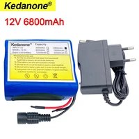 12v 6800mah battery 18650 lithium ion 6 8 ah rechargeable battery with bms lithium battery pack protection board 12 6v charger
