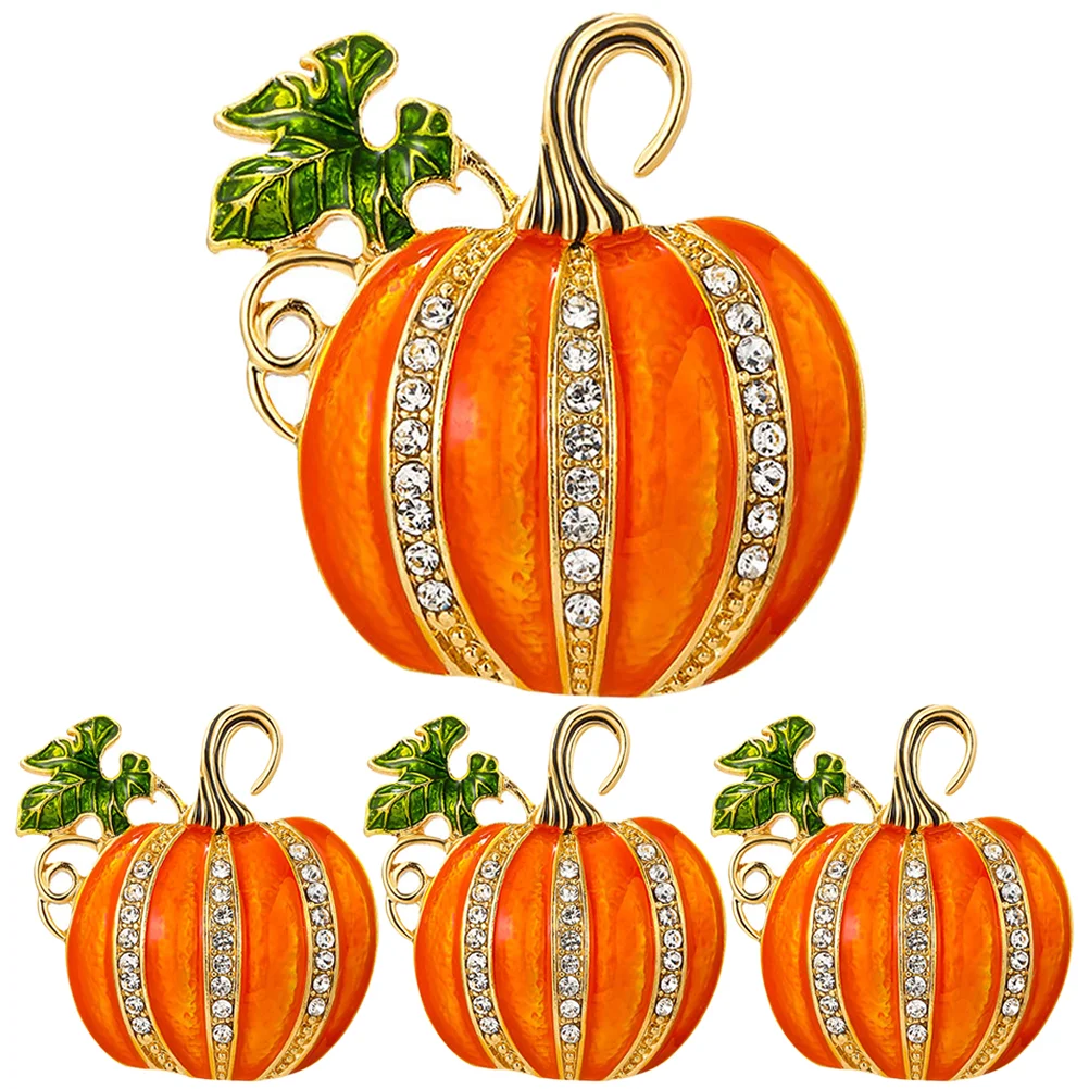 

4 Pcs Napkin Buckle Alloy Rings Fall Decorations Banquet Delicate Holder Halloween Tissue Thanksgiving Pumpkin