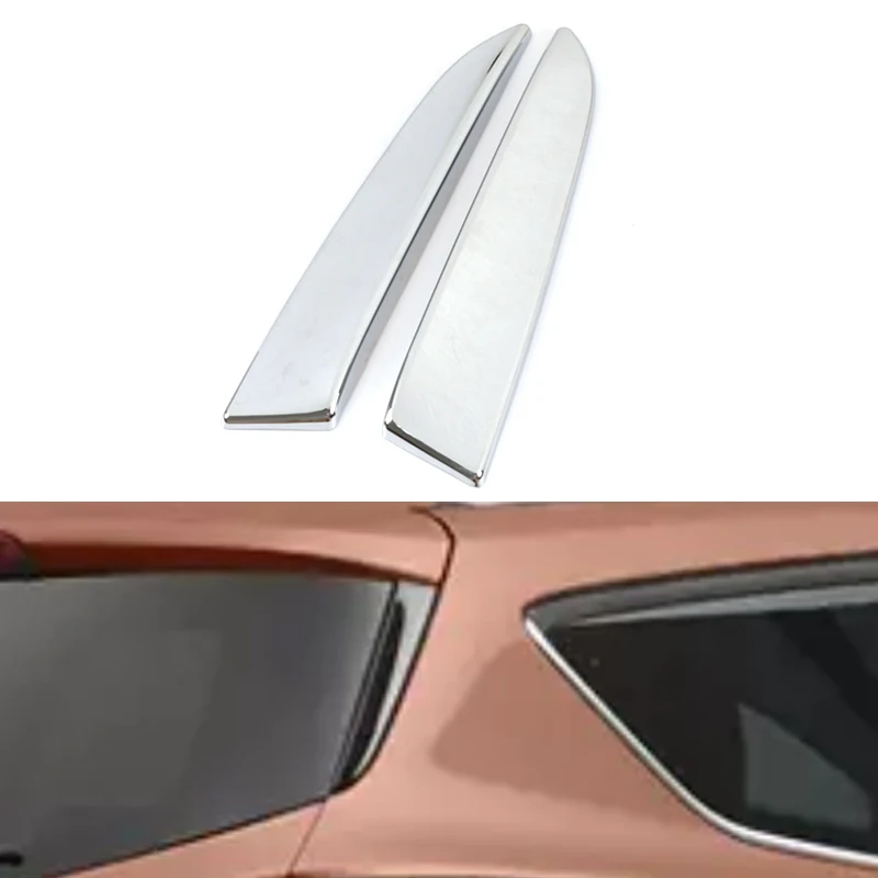 Chrome For Ford Kuga Escape 2013 2014 2015 2016 2017 2018 Rear Window Windshield Side Spoiler Cover Trim Decoration Accessories