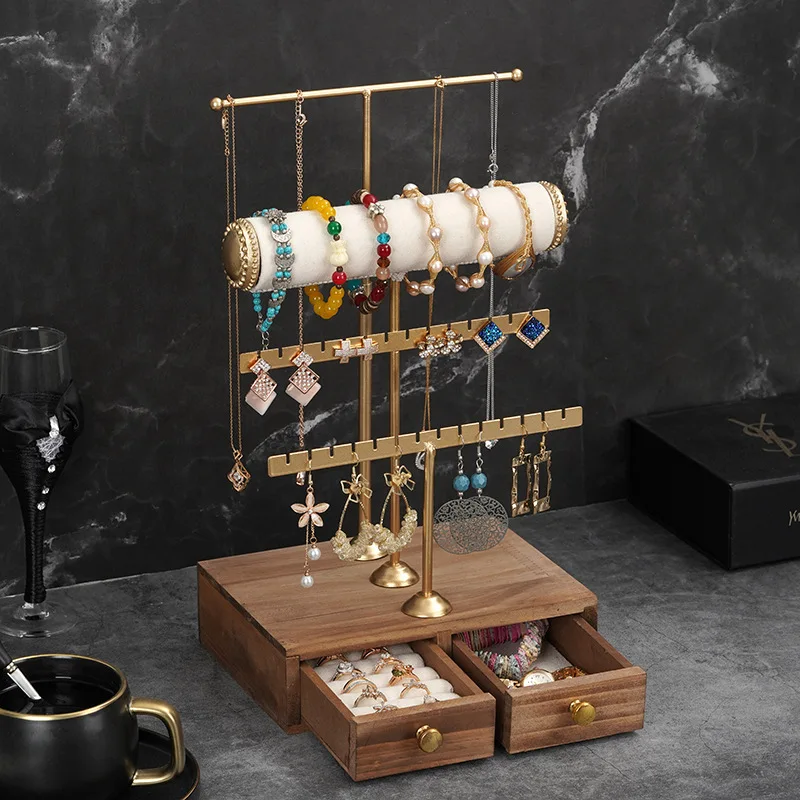 

European and American Ins-style Jewelry Rack Jewelry Towers Necklace Earring Ring Jewelry Jewelry Organizer Display Props