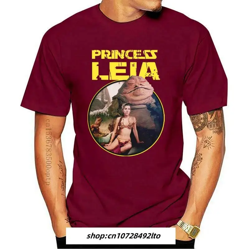 

Princess Leia And Jabba Tee Black Cotton Men T-Shirt Size S To 3XL