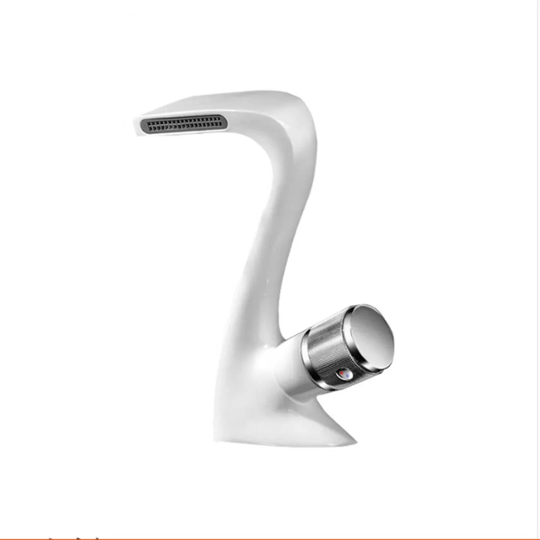 

White bathroom toilet full copper waterfall hot and cold water faucet household booster basin basin washbasin washbasin