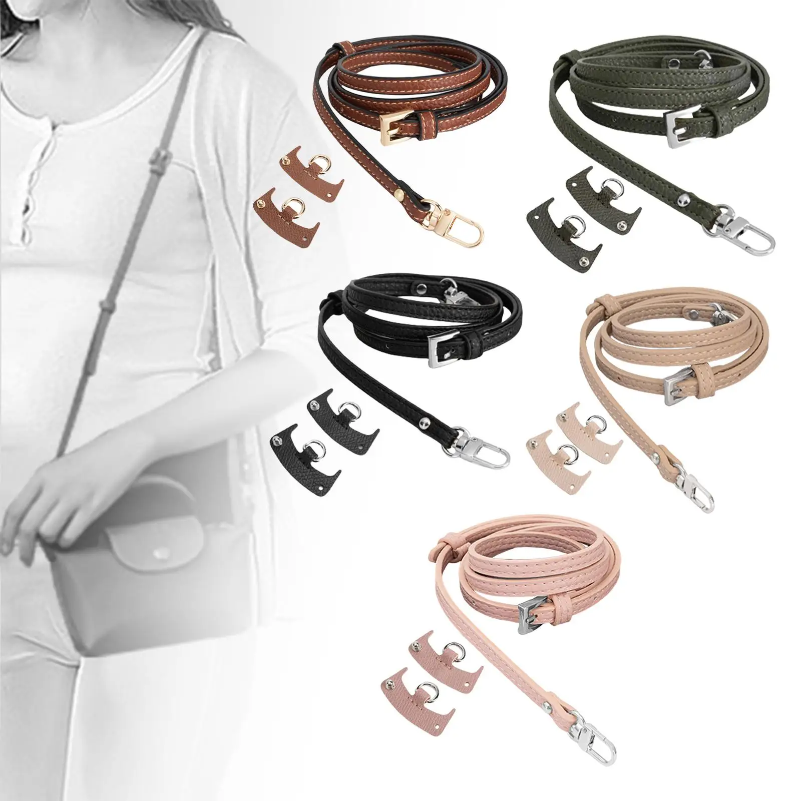 nie zawieszkę do torebki pasek na ramię bez klamry dziurkującej regulowany