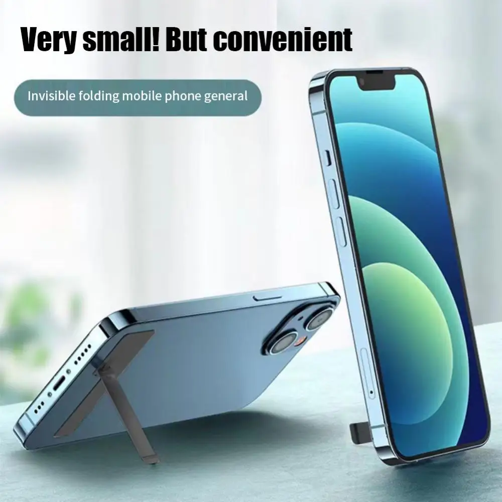 

Adjustable Angle Phone Stand Folding Mini Metal Back Stick Invisible Stand Accessory Mobile Support Ultra-thin Bracket Portable